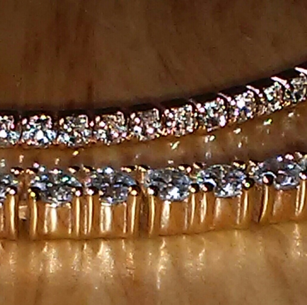 DIAMONIQUE Rose Gold Choker w/ bracelet